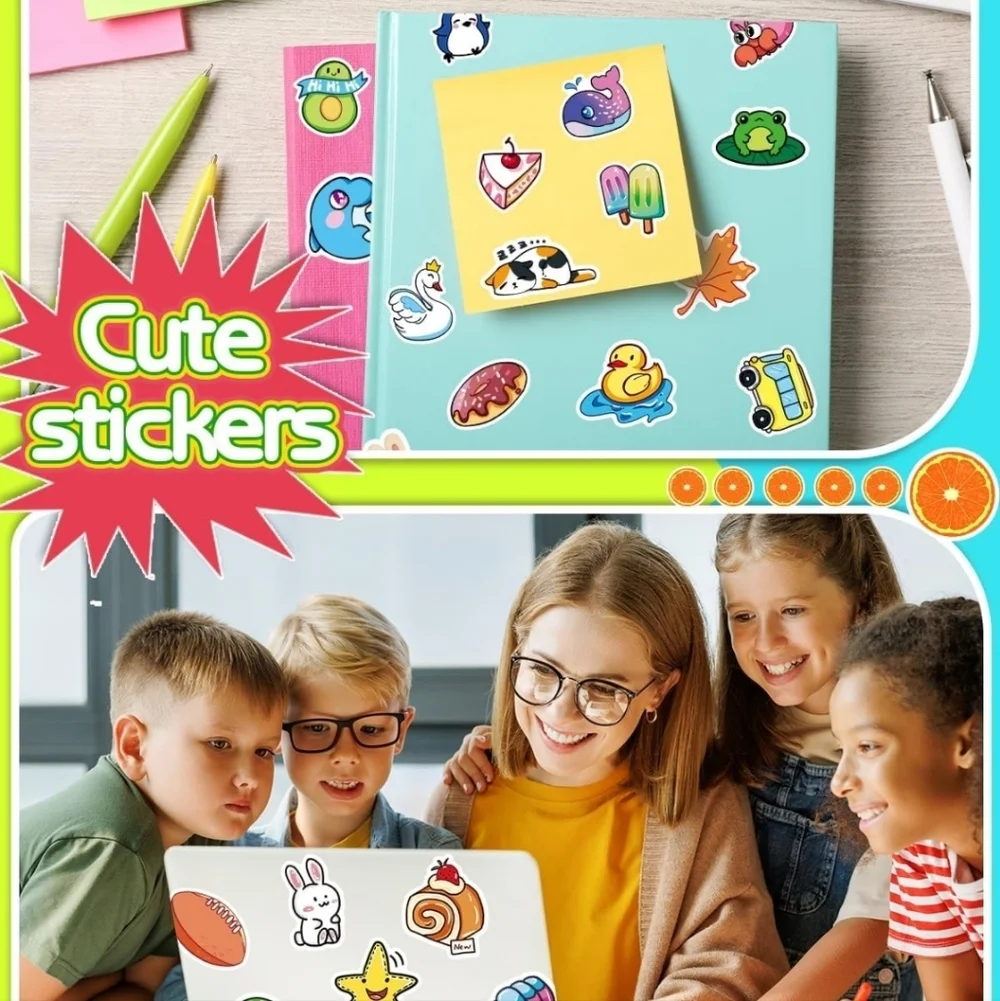 Colorful Animal and Object Sticker Set - 600 pcs